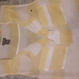 Black and Yellow Striped Summer blouse